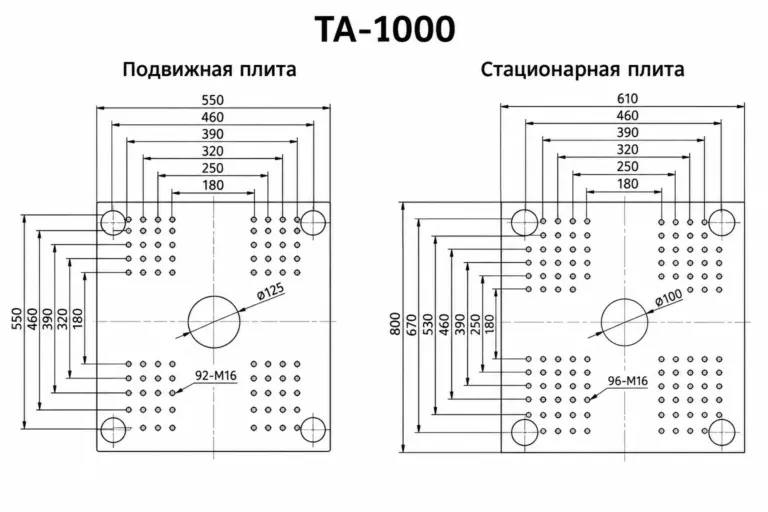 Чертеж Вертикальный термопластавтомат (стандартный) ТА-1000