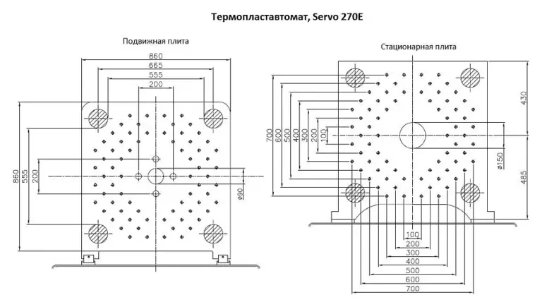 Чертеж Термопластавтомат с сервоприводом, серии Servo 270E